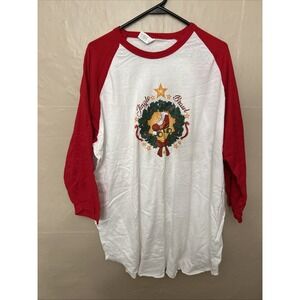 Tultex‎ Jingle Brawl XXXL Red Baseball Style T Shirt Rollar Skates